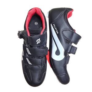 Peloton Indoor Cycling Shoes Size EU 43 Mens 10 Womens 12 Black Red Cleats Inclu